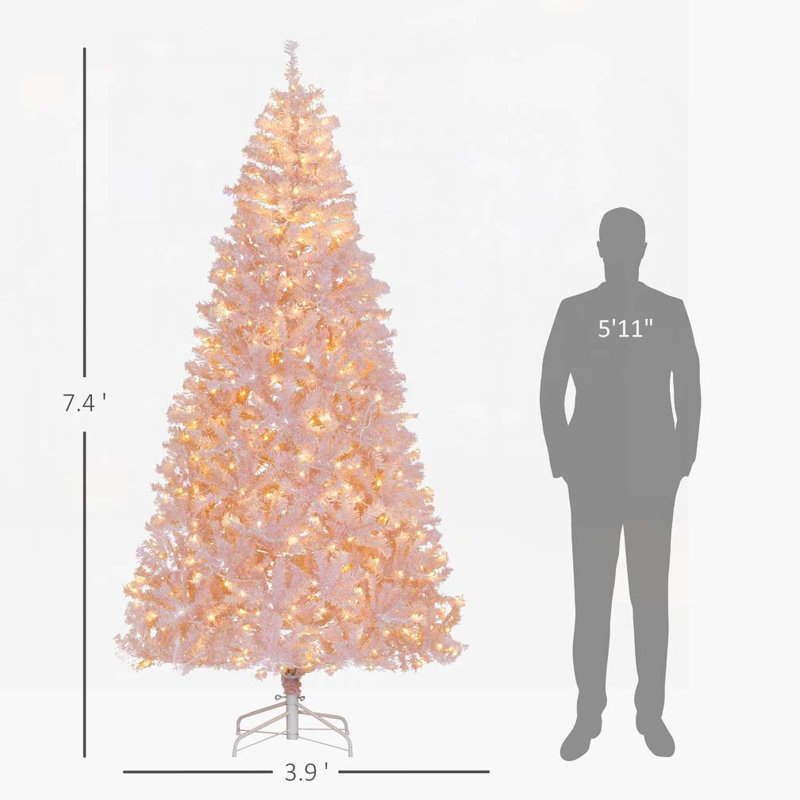Arbre de Noël rose 7,5 pi