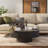 40"  & 35" & 31" Round Handcrafted Coffee Table – Solid Wood Fluted Design-2083903404-2093378323
