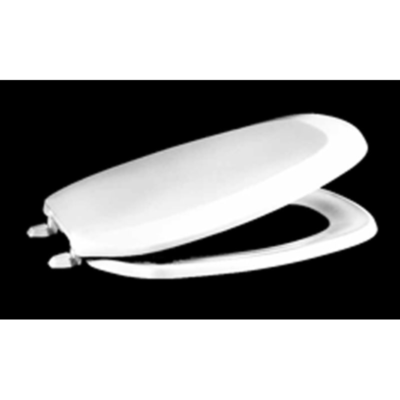 Siège de toilette allongé premium emblème, Blanc