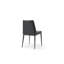 Chaise parsons en similicuir noir