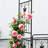 Metal Garden Arch With Gate 79.5'' Wide X 86.6'' High Climbing Plants Support Rose Arch Outdoor