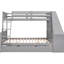 Lit superposé simple au-dessus de double gris avec lit gigogne, bureau, 3 sections de rangement - Vivacité-1653996313