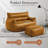 Compression Pre-Filled Leathaire Bean Bag Chairs Loveseat