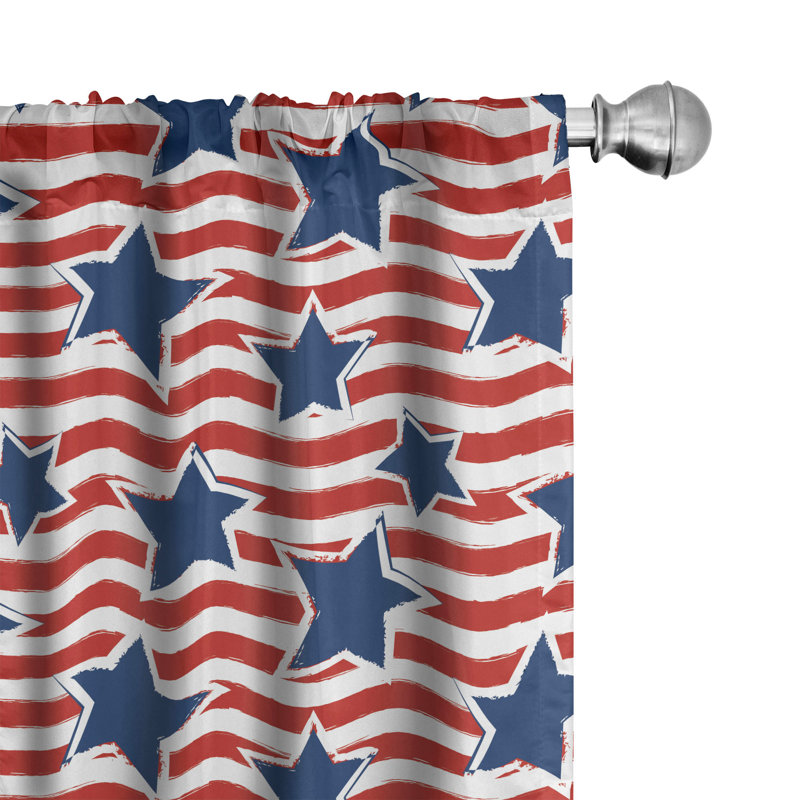 Striped Semi-Sheer Rod Pocket Curtain Panels, 28" x 63"