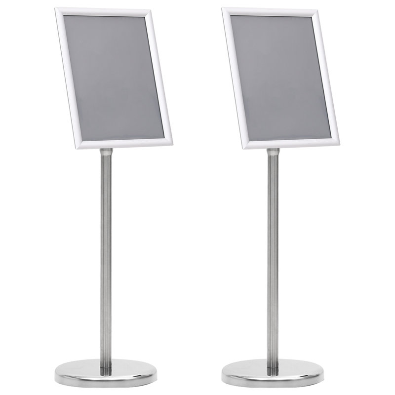 Présentoir à affiche Vidaxl A4 en aluminium 2 pièces