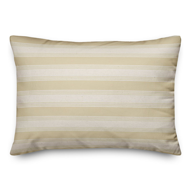 Polyester/Polyester Blend Lumbar Rectangular Pillow Cover & Insert, Yellow