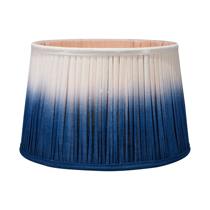 Scallop Cotton Empire Lamp Shade ( Uno ), Blue, 19cm H x 30cm W x 30cmD