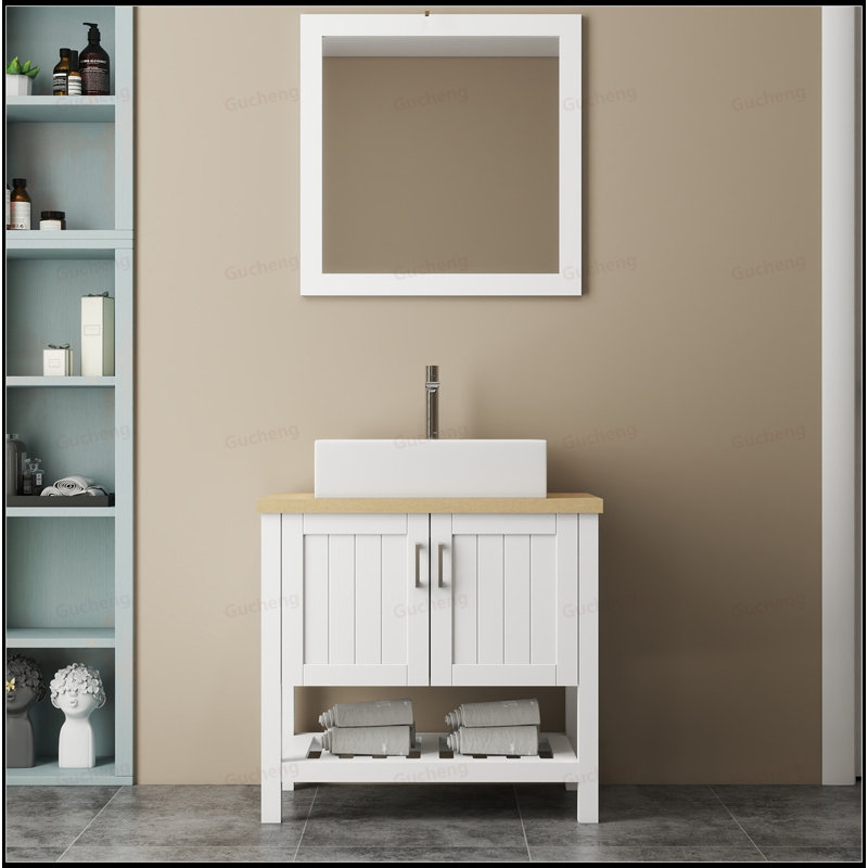 Meuble-lavabo de 32 pouces avec tablette ouverte et lavabo