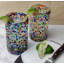 Verre à confettis mexicain soufflé à la main 14 oz Gladding Verres à boire