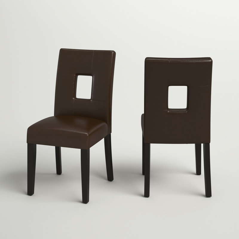 Chaise d'appoint rembourrée Aayush, Marron