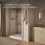 Comprend une porte de douche pivotante sans cadre de l 58 po X l In58 po X H 71 1/2 po avec une porte de douche verticale de 3/8 po et des poignées de porte verticales à l’arrière et à l’arrière.-51309325