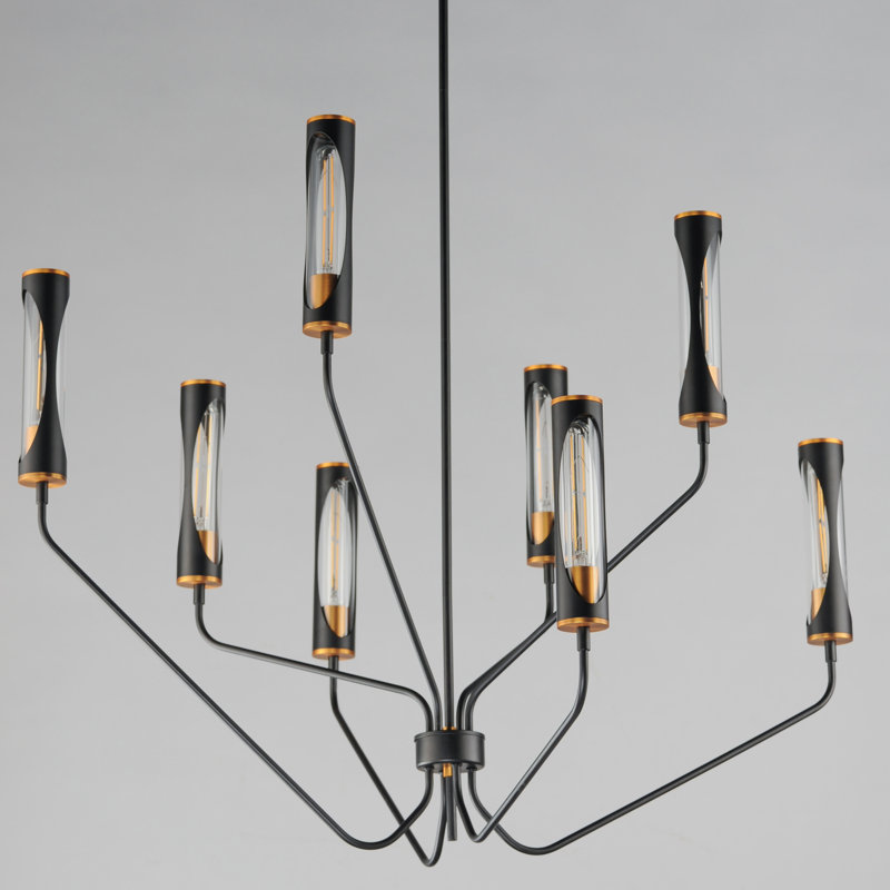 Lustre Regent, Noir / laiton antique