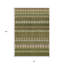 Tapis intérieur / extérieur brun lavable 8 pi x 10 pi Southwestern