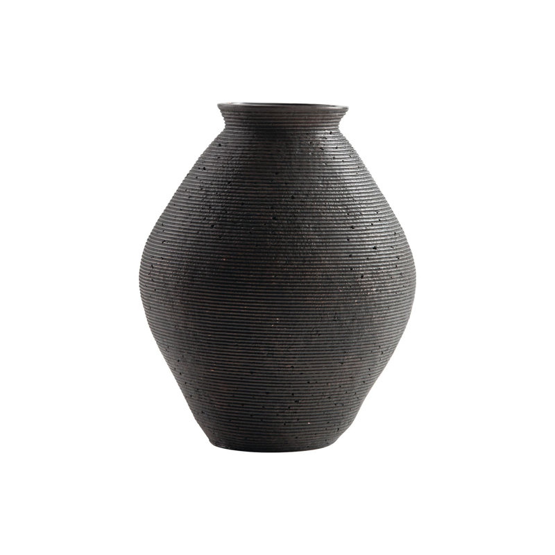Elijaha Table Vase, 12" H x 10" W x 10" D, Antique Brown