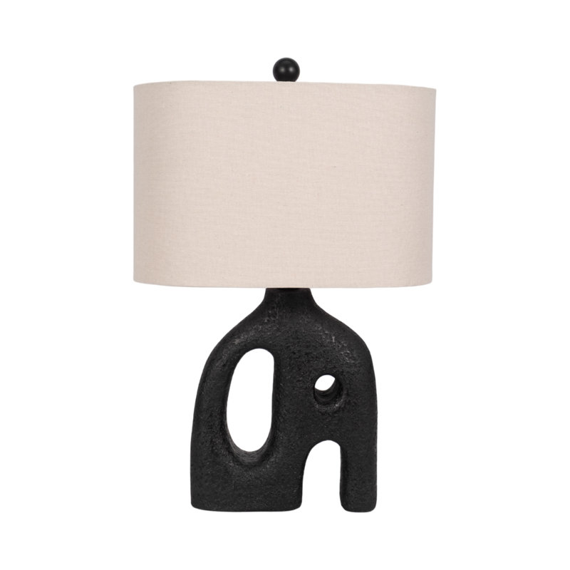 Elegant 21" Black Open Cut-Out Table Lamp