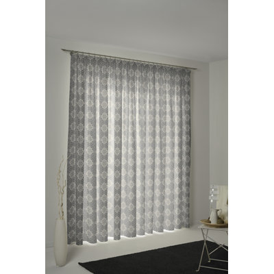 Curtain Heilwood with ruffle tape (1 piece), opaque