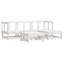  Ensemble de salon de jardin modulaire en bois de pin massif blanc
