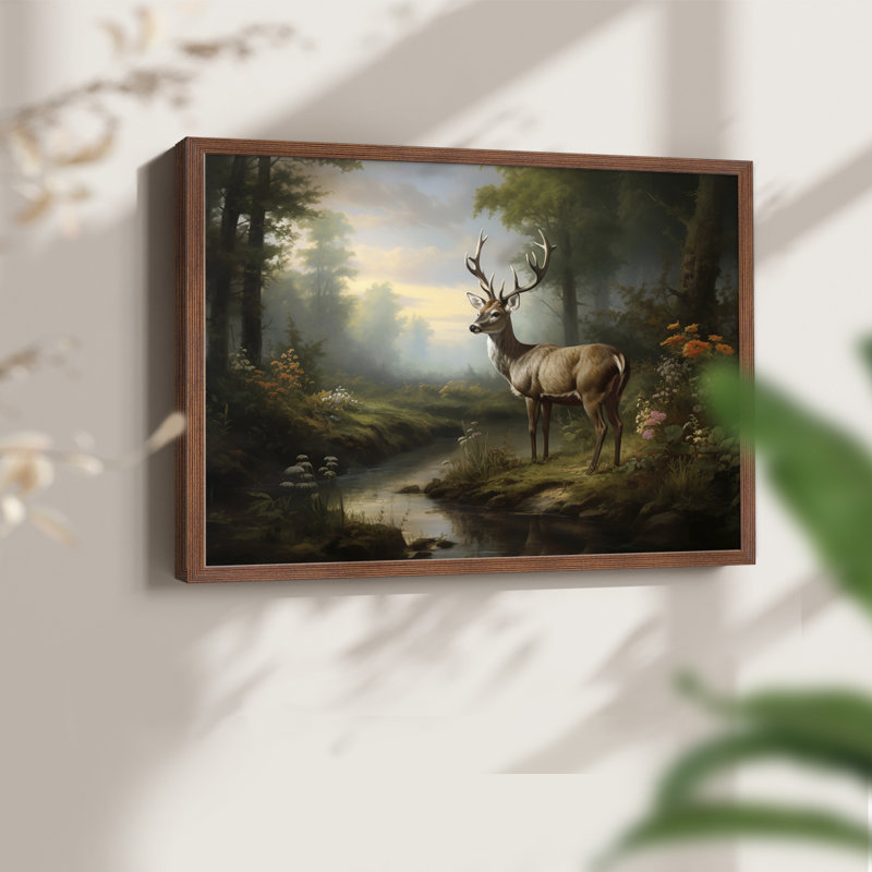 Faune, série XXII, reproduction encadrée, H 16 po x l 20 po, Noyer