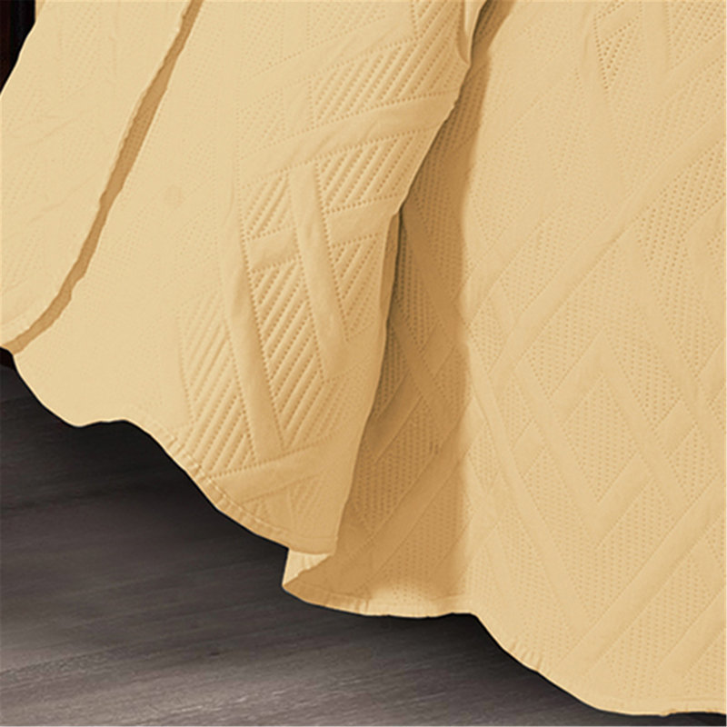 Ensemble de couvre-lit de courtepointe 5 pièces, ensemble de literie réversible de qualité supérieure, Jaune