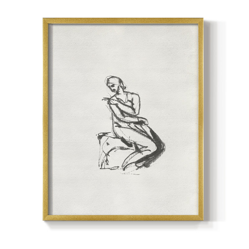 Reproduction encadrée rétro en bois massif XC III, H 15 po x l 12 po, Doré
