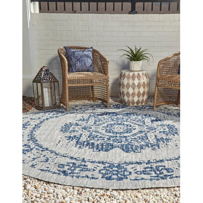 Tapis d'extérieur Nile de couleur turquoise