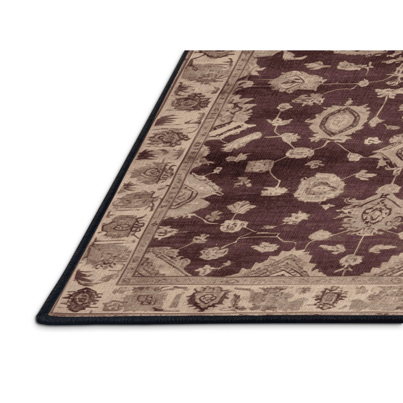 Tapis brun lavable à la machine, Carré 8 pi