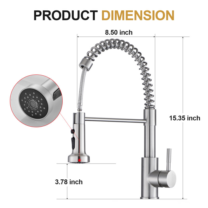 Lordear Pull Down Kitchen Faucet