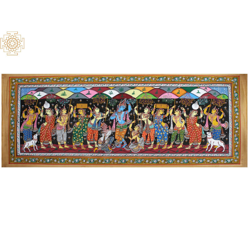 Lord Krishna Lifting Goverdhan Mountain