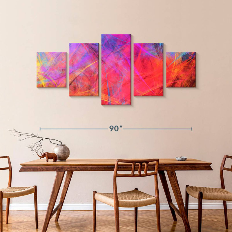 Chaotic Colors Abstract, 42" H x 92" W