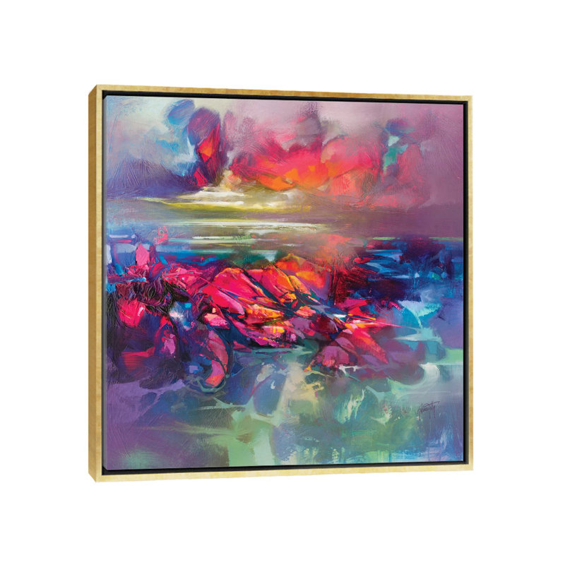 «Under the Surface» par Scott Naismith - reproduction d'art, H 37 po x l 37 po x P 1,5 po, Toile encadrée d'or, Aucun mat