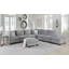Canapé modulaire en velours gris 8 pièces Simona