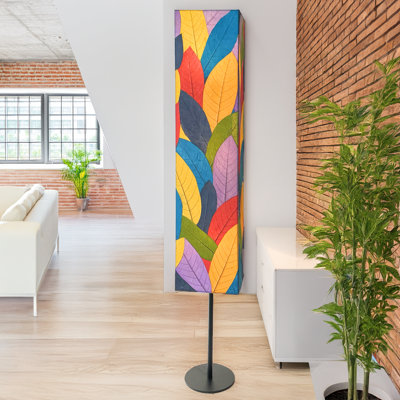 72'' Black Column Floor Lamp