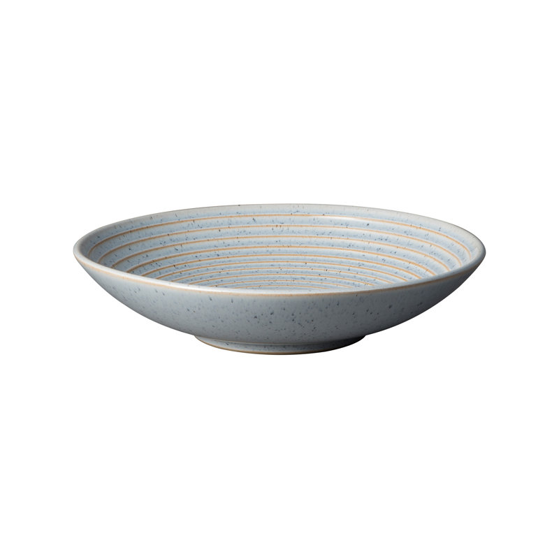 Denby Studio Blue Cobalt Medium Ridged Bowl, Pebble Blue