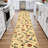 Homeline Non-Slip Rubberback Floral Indoor Runner Rug, Beige-1699440340-1698707260