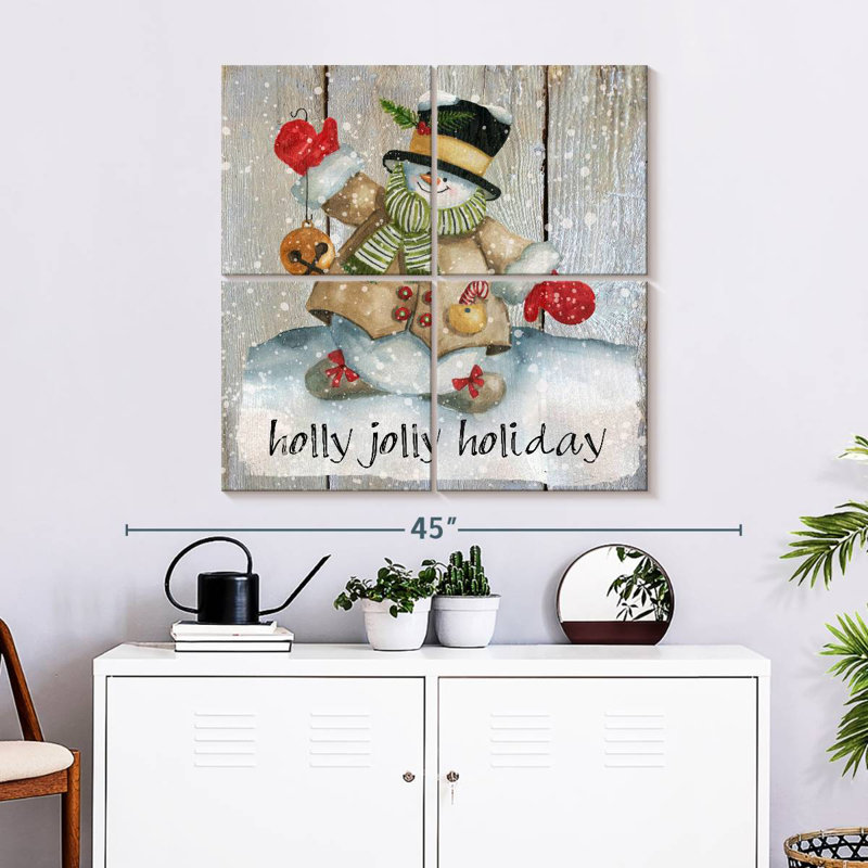 Bonhomme de neige Lelend Holly Jolly, H 32 po x l 32 po