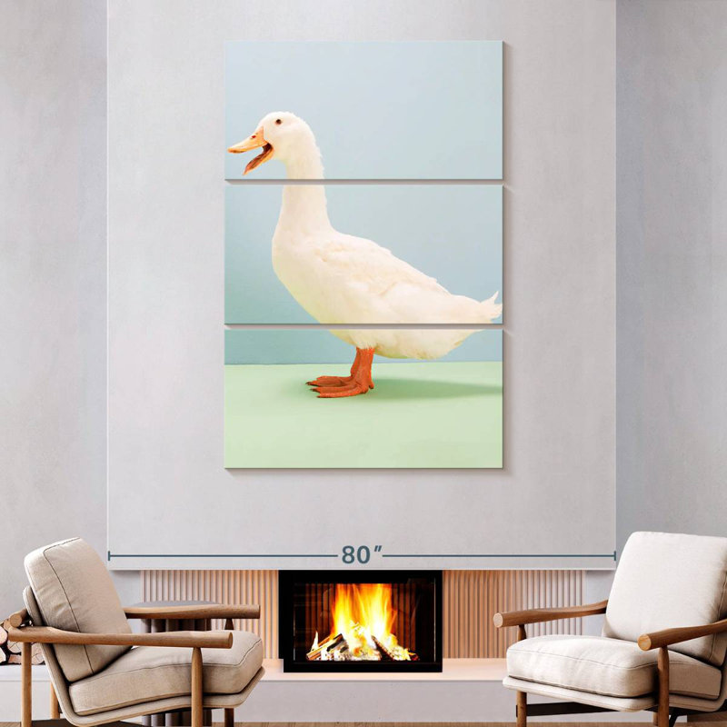 Brampt Quacking White Duck, 74" H x 48" W