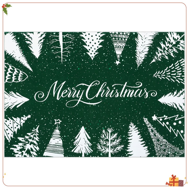 Christmas Decorative Area Rug Washable Modern Rug for Living Room Dining Room, Rectangle 8' x 10'