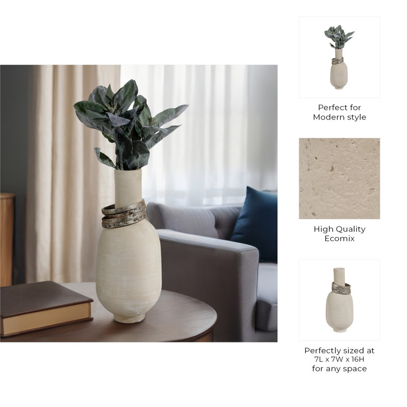 Ceramic/Porcelain Table Vase, 16"