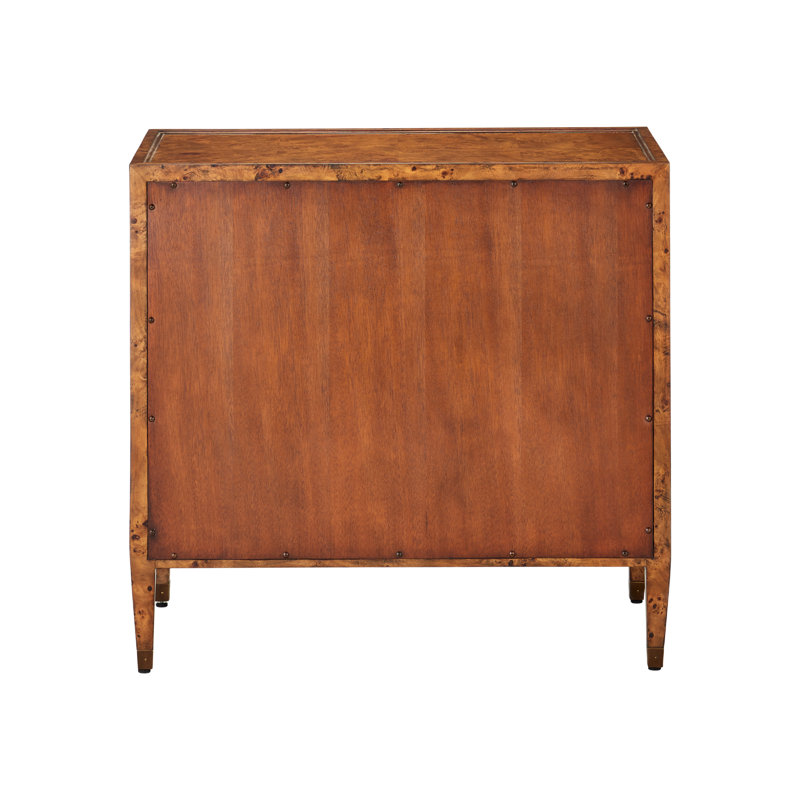 Evie Solid Wood Accent Chest, Mappa Burl