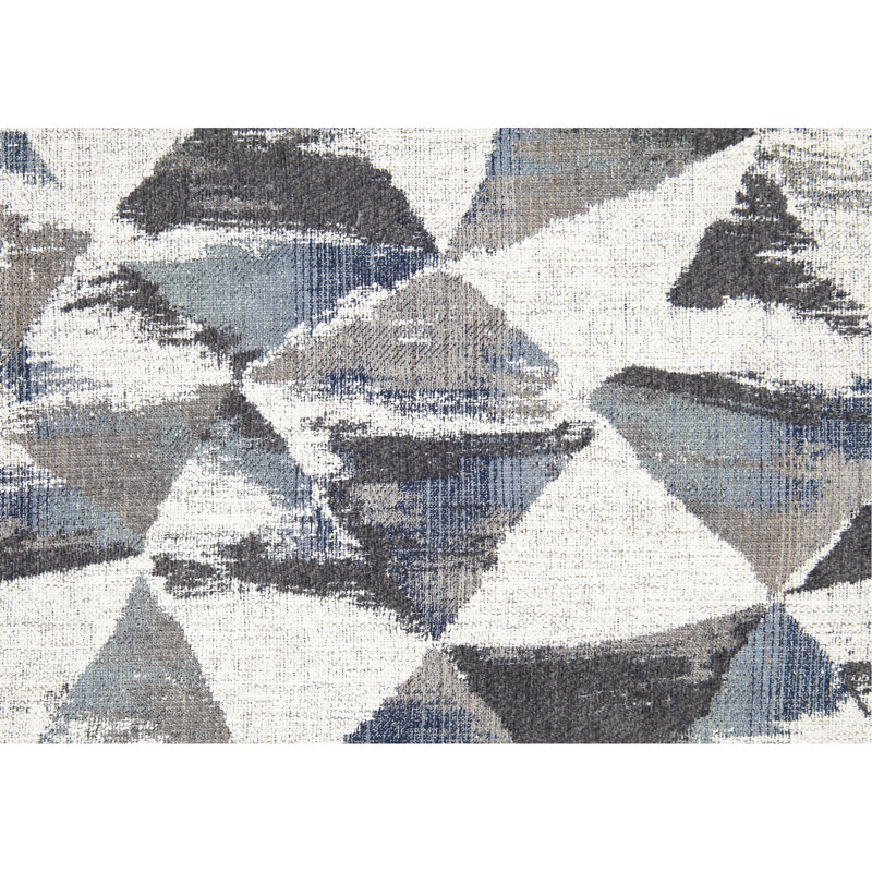Bleu contemporain, tissu chenille doux, housses de coussin amovibles, pieds exposés avec sièges confortables à finition noire, 300 lb par siège