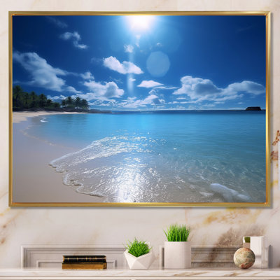 «Sand and Blue Caribbean Sea IV», reproduction d'art sur toile