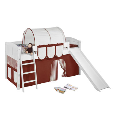 Basic European Single Mid Sleeper Bed with Textile Set