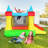 GOOSH 8' Wx 12' D Inflatable Bounce House with Slide and Air Blower-102359184