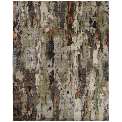 Aurora Drift Hand Knotted Abstract Area Rug