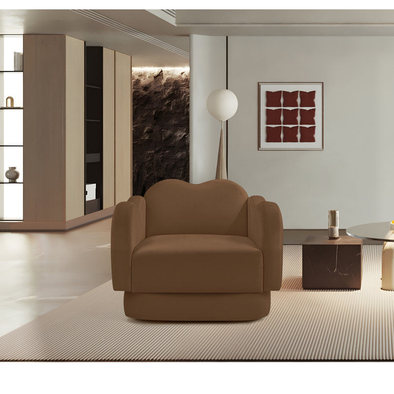 Chaise rembourrée Rainald, Velours selle