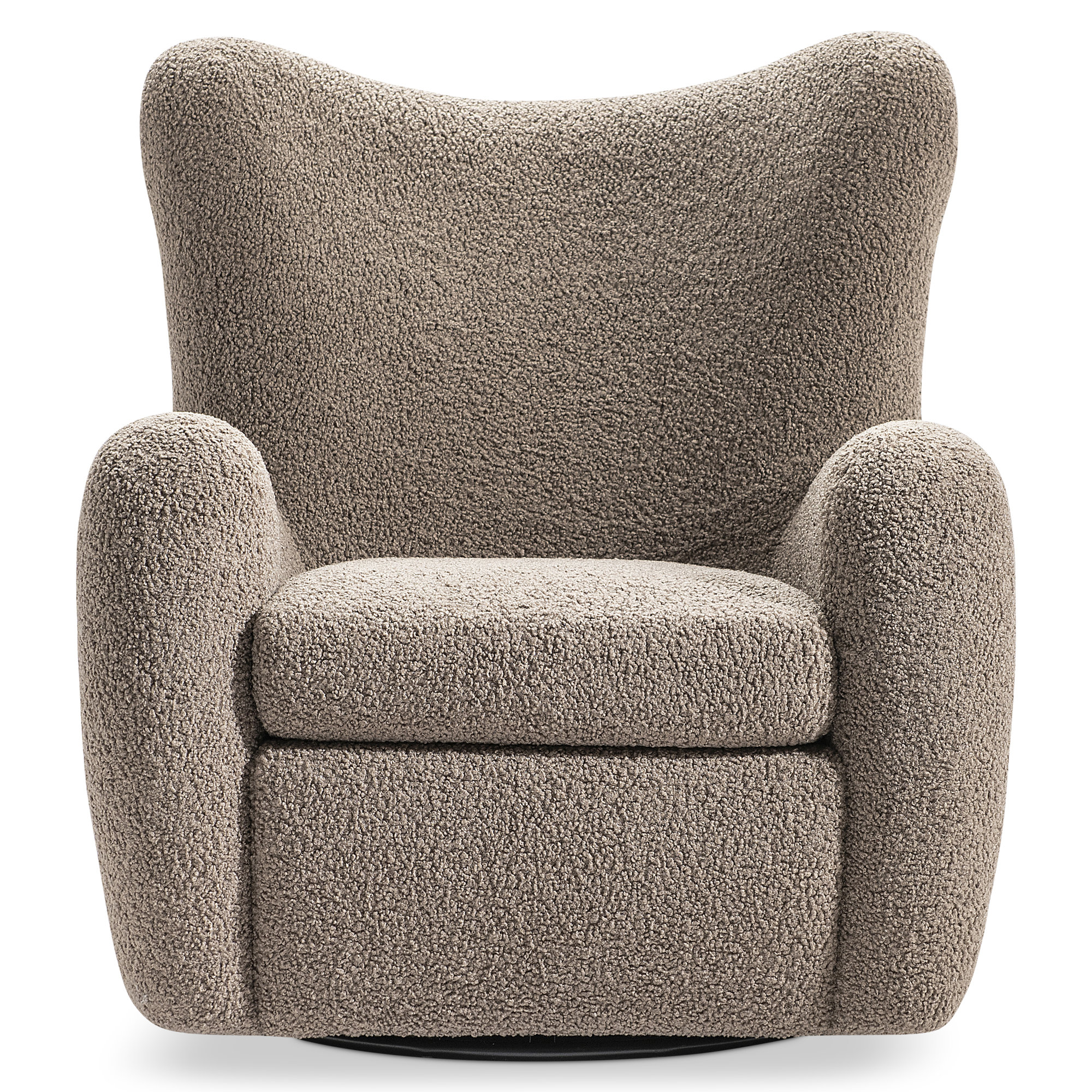 Bernhardt Silvi Fabric Swivel Chair, Brown