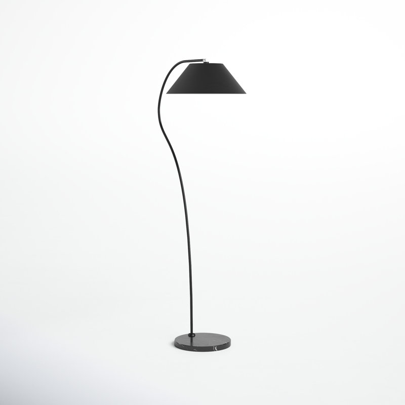 Phoenix 69'' Black Arched Floor Lamp