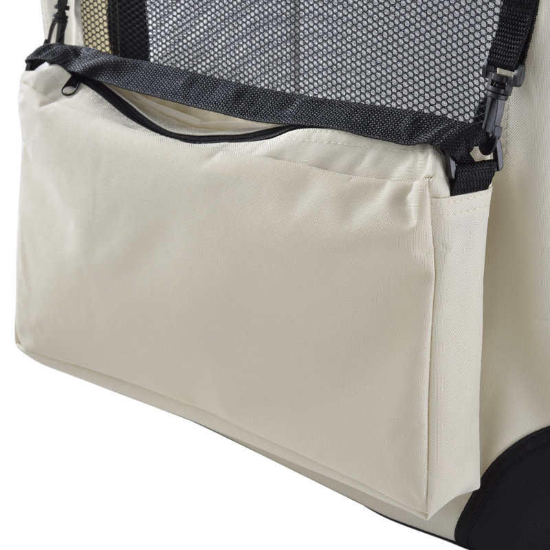 Chorley Collapsible Soft-Sided Crate with 1 Door, Medium (42 cm H x 42 cm W x  60 cm L), Beige