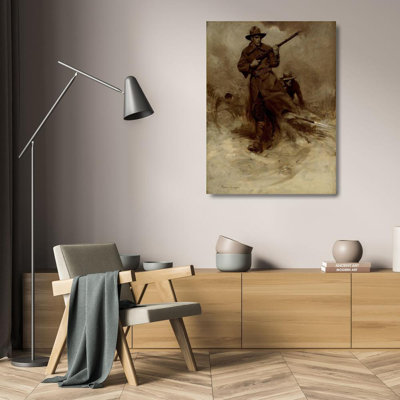 Lark Manor ™, Remington, Frederic, reproduction d'art sur toile tendue: Soldat de guerre espagnol-américain en action 59165