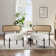 Bexlie Boucle Upholstered Chair With Rattan Back(Set Of 2)